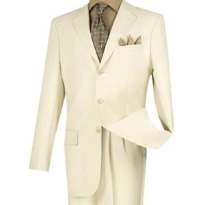 Lucci‎ Collezione Siz 56LMens Italian Stone Hand Tailored Blazer Suit Jacket New